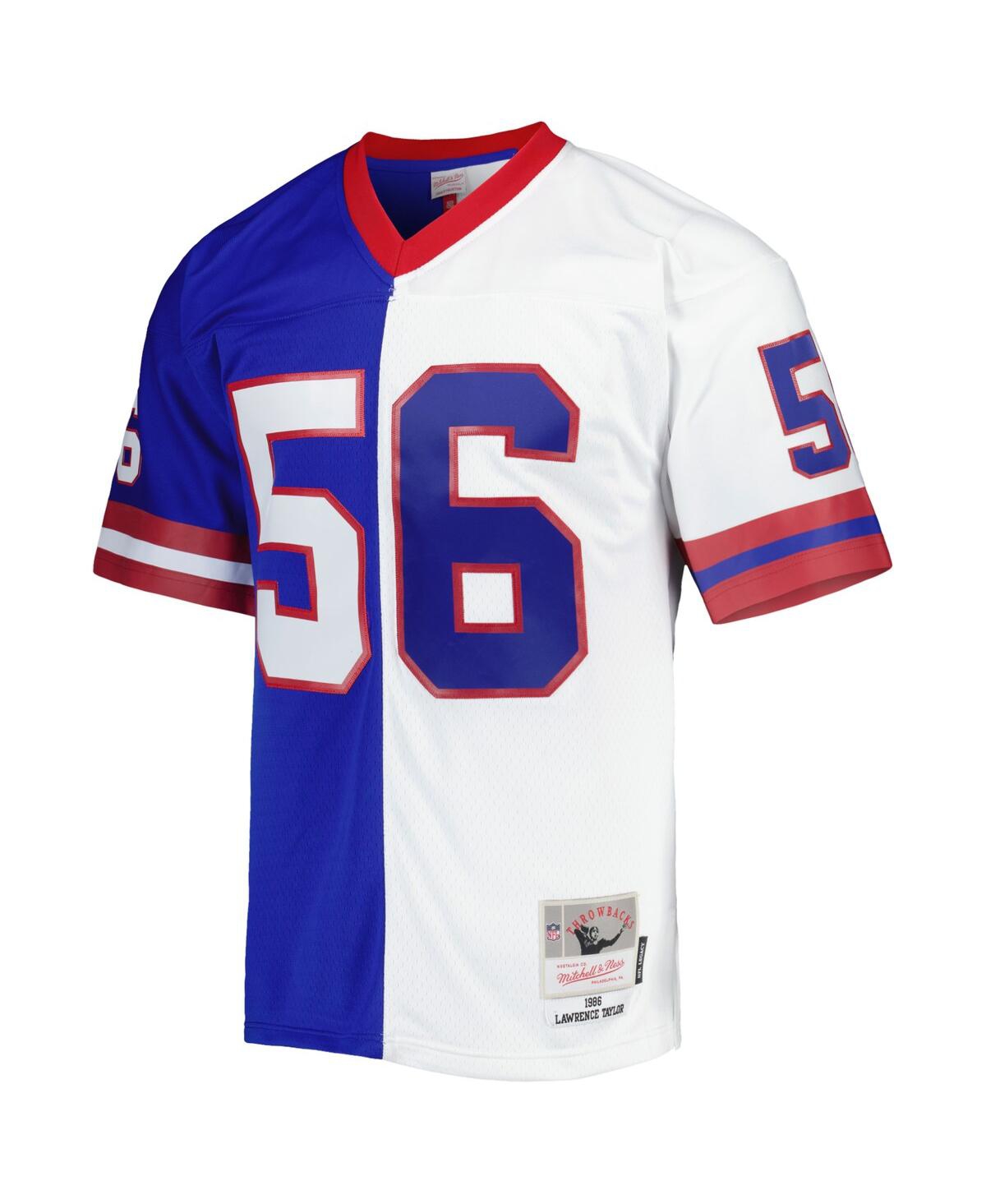 Men's Mitchell & Ness Lawrence Taylorand White New York Giants 1986 Split Legacy Replica Jersey - Royal, White