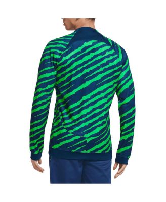 Men's Blue Brazil National Team Academy Pro Anthem Performance Full-Zip Jacket