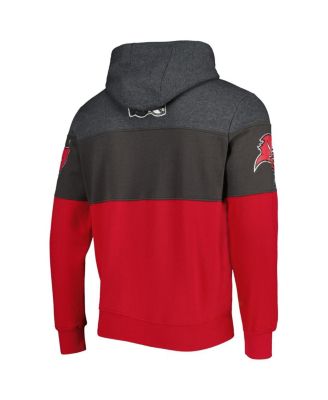 Men's Heather Charcoal, Red Tampa Bay Buccaneers Extreme Pullover Hoodie