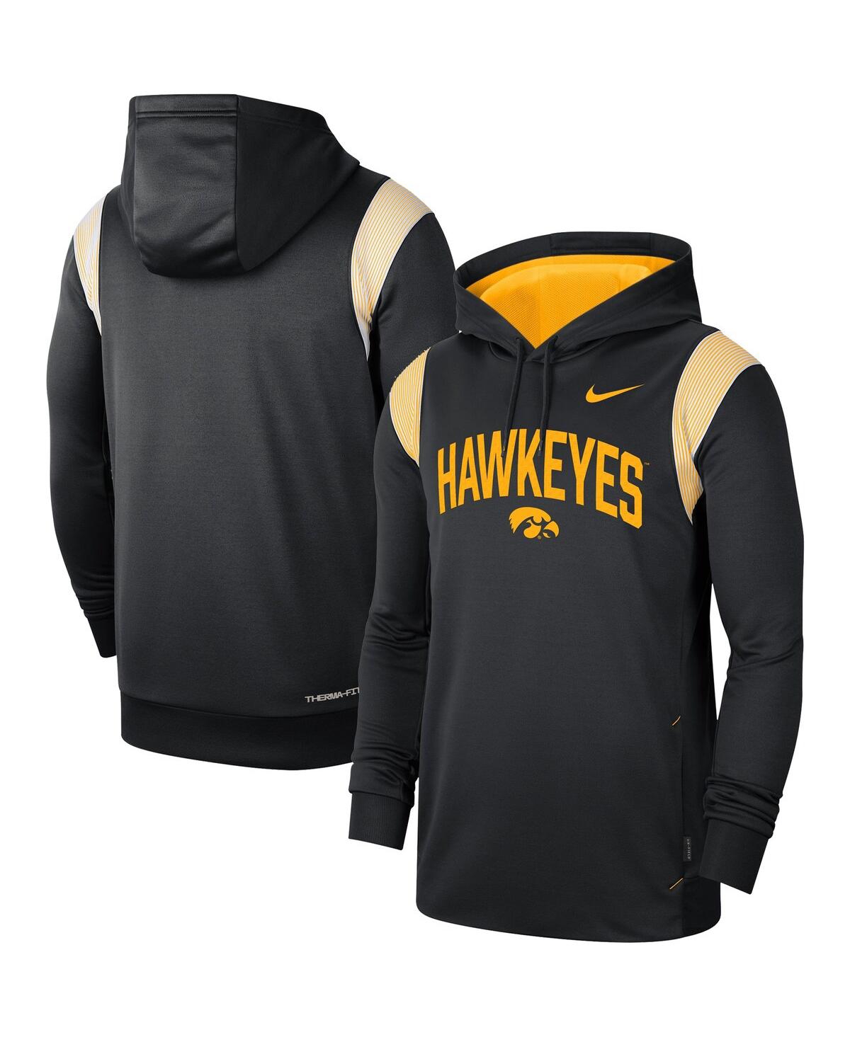 Shop Nike Men's  Black Iowa Hawkeyes 2022 Game Day Sideline Performance Pullover Hoodie