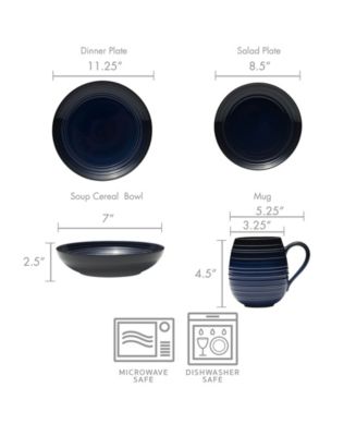 Swirl Coupe 16 Pc. Dinnerware Set, Service for 4