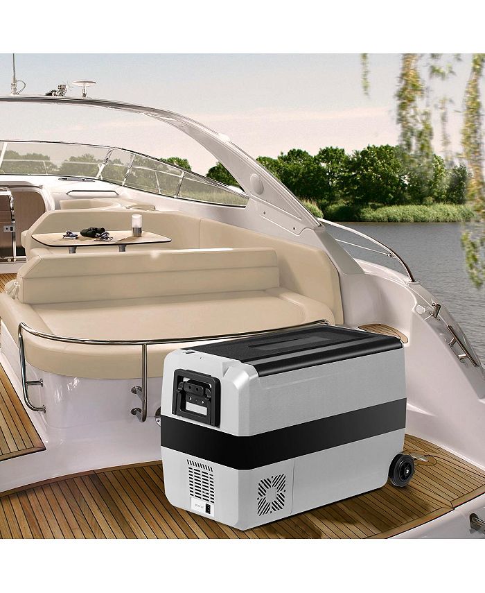 Costway 53 Quarts Portable Electric Car Cooler Refrigerator/Freezer