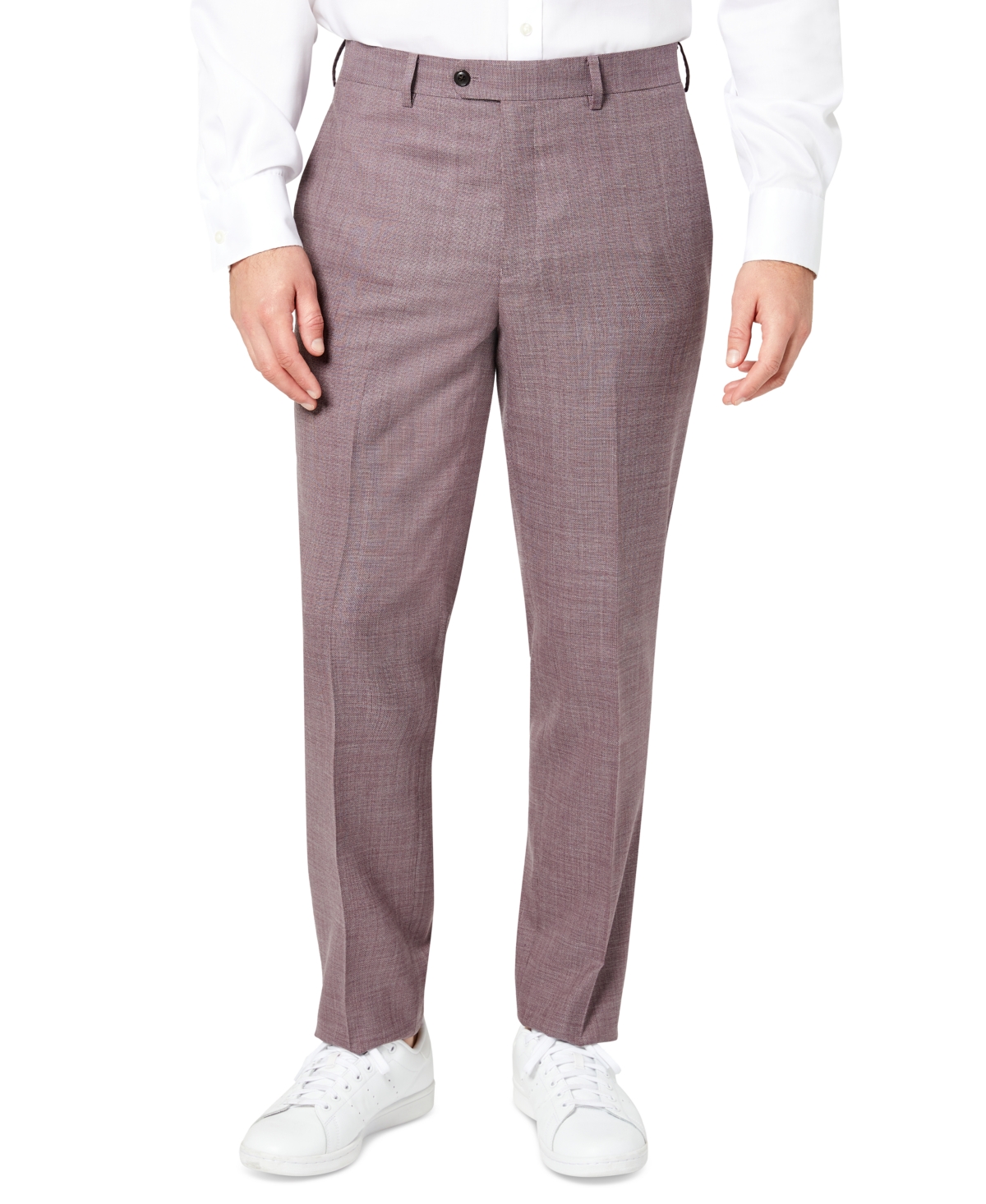 Tallia Men's Slim-fit Berry Stripe Wool Suit Pants
