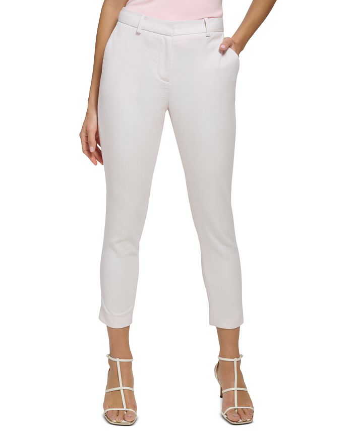 DKNY Women's Textured Essex Ankle Pants - Macy's