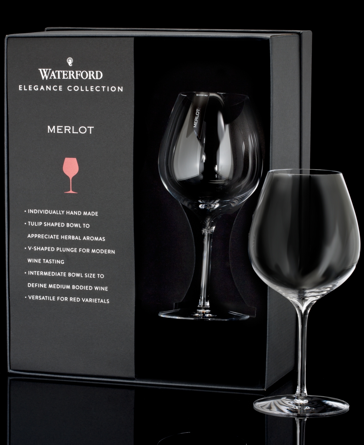 Waterford Lismore Elegance 2-piece Bordeaux Wine Glass Set In Clear