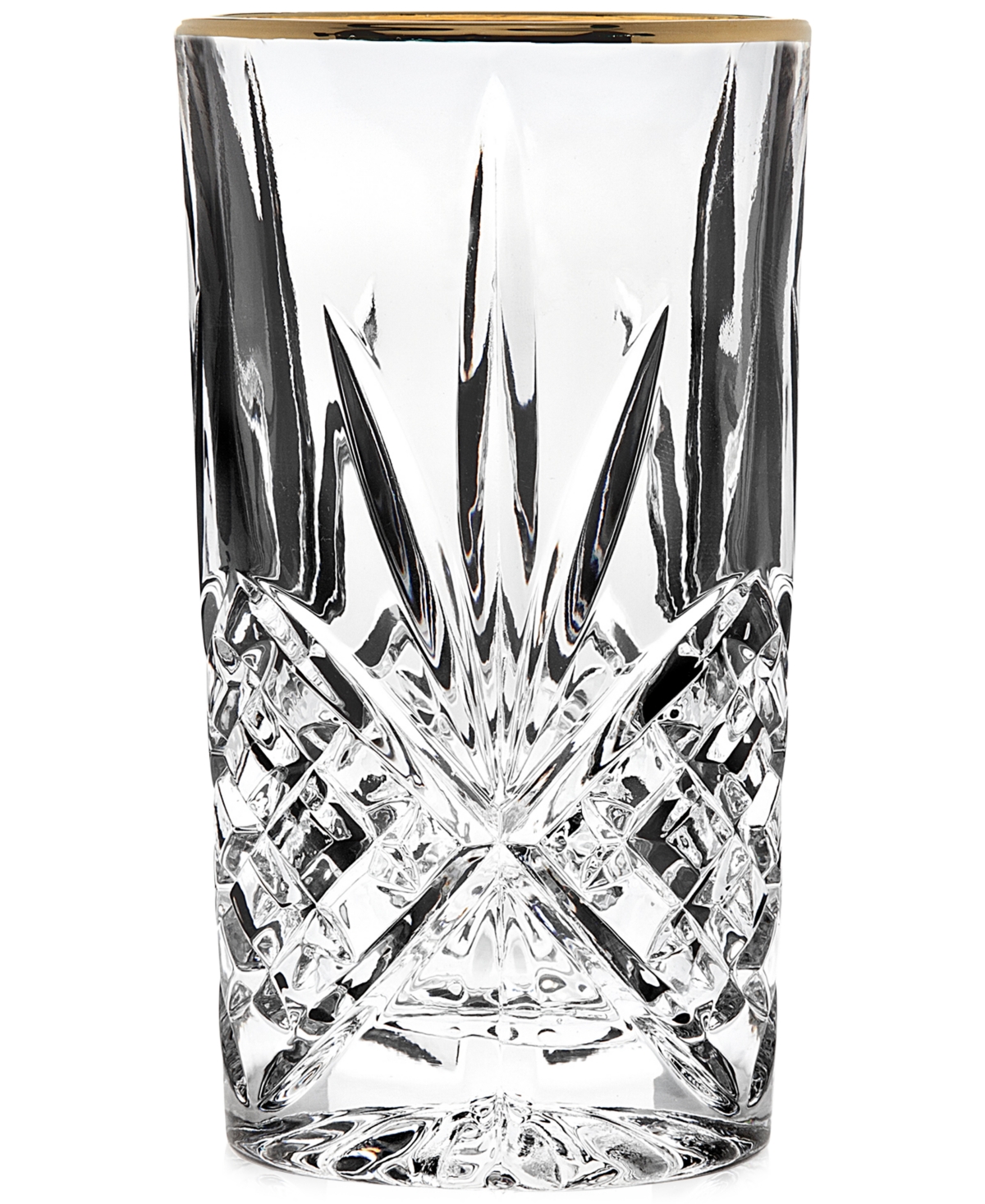 Godinger Dublin Platinum Highball Glasses, Set Of 4 In Clear,gold ...