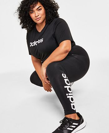Adidas Womens Activewear Jegging Legging Pants Elastic Waist Logo Blac –  Goodfair