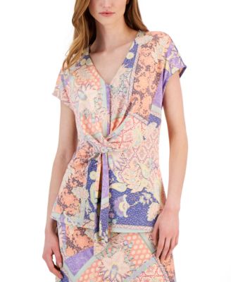 Tahari ASL - Women's Draped Front Blouse