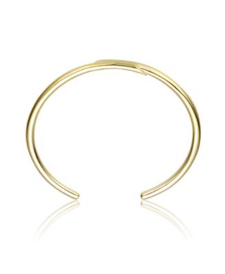 Stylish 14K Gold Plated Bypass Cuff Bracelet