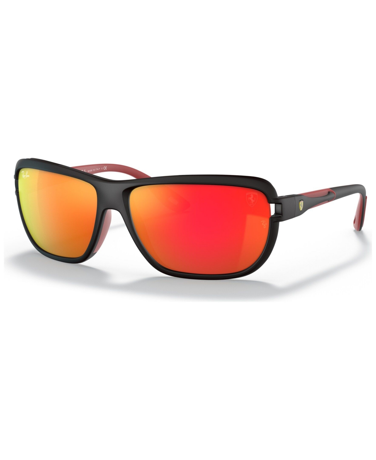 Ray Ban Scuderia Ferrari Brown Mirrored Orange Pillow Unisex Sunglasses Rb4365m F6026q 62 In Black
