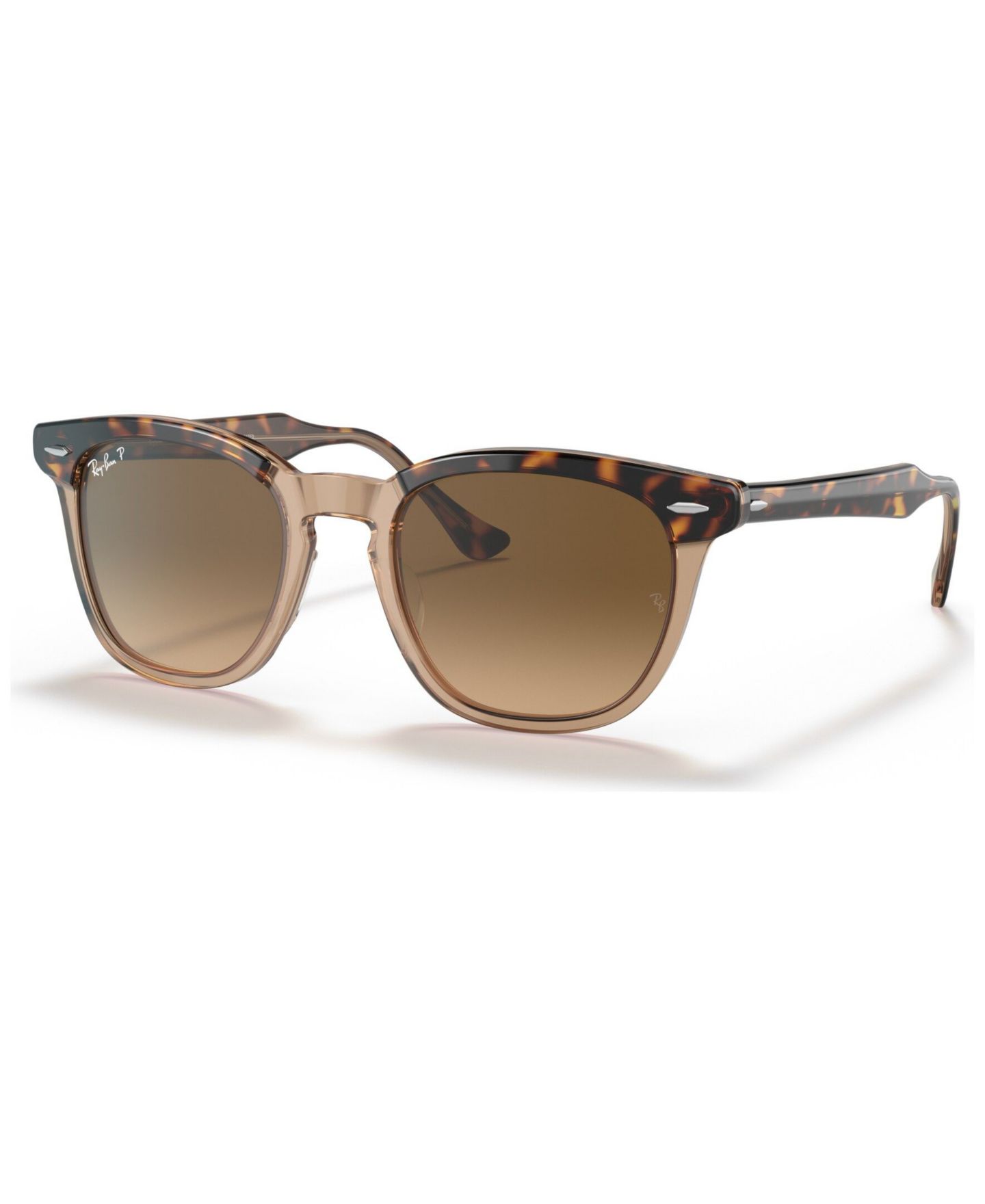 Солнцезащитные очки Ray-Ban Unisex Polarized Sunglasses, RB2298 Hawkeye, цвет: Гавана прозрачный коричневый — фото 1
