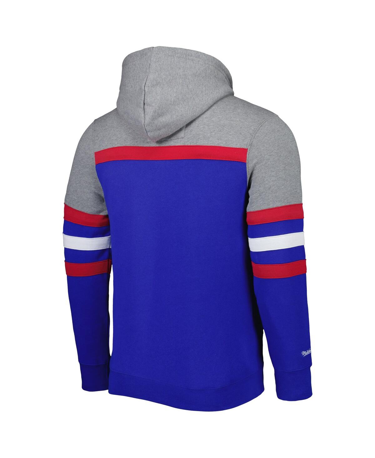 Men's Mitchell & Ness Heathered Gray New England Patriots Head Coach Pullover Hoodie - Heathered Gray