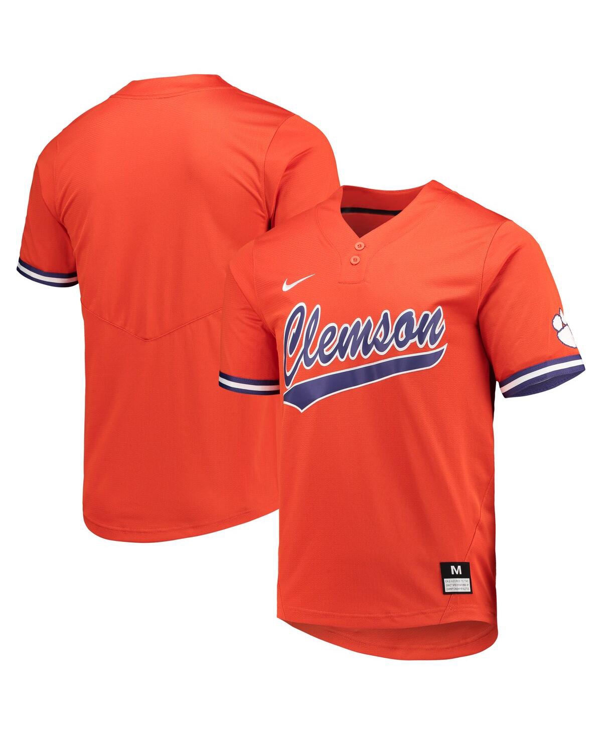 Men's and Women's NikeClemson Tigers Two-Button Replica Softball Jersey - Orange
