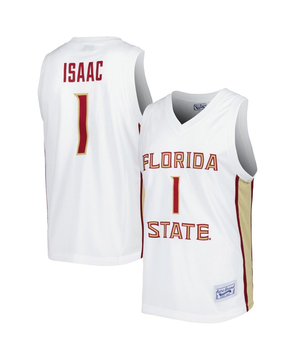 Men's Original Retro Brand Jonathan Isaac White Florida State Seminoles Alumni Commemorative Replica Basketball Jersey - White