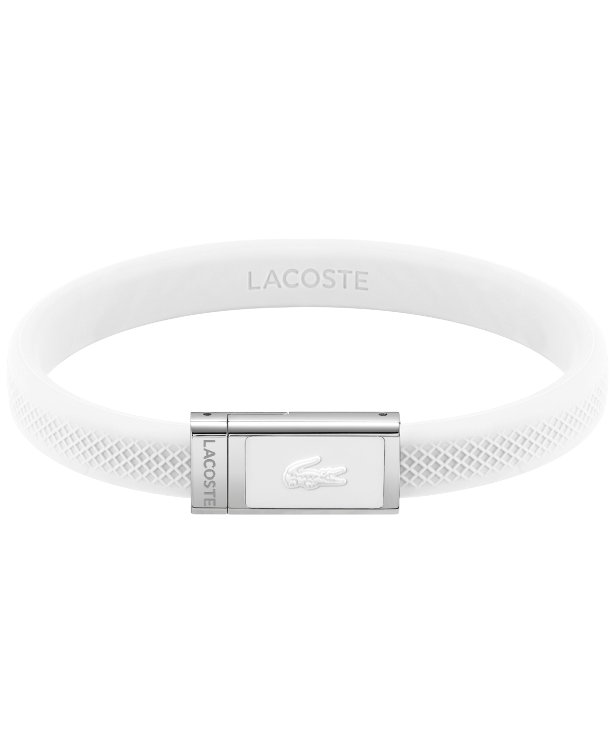 Lacoste Men's Silicone Bracelet In White