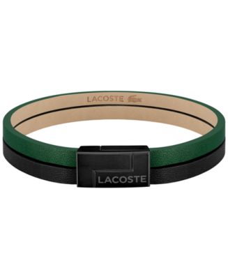 Lacoste Men's Leather Bracelet - Macy's