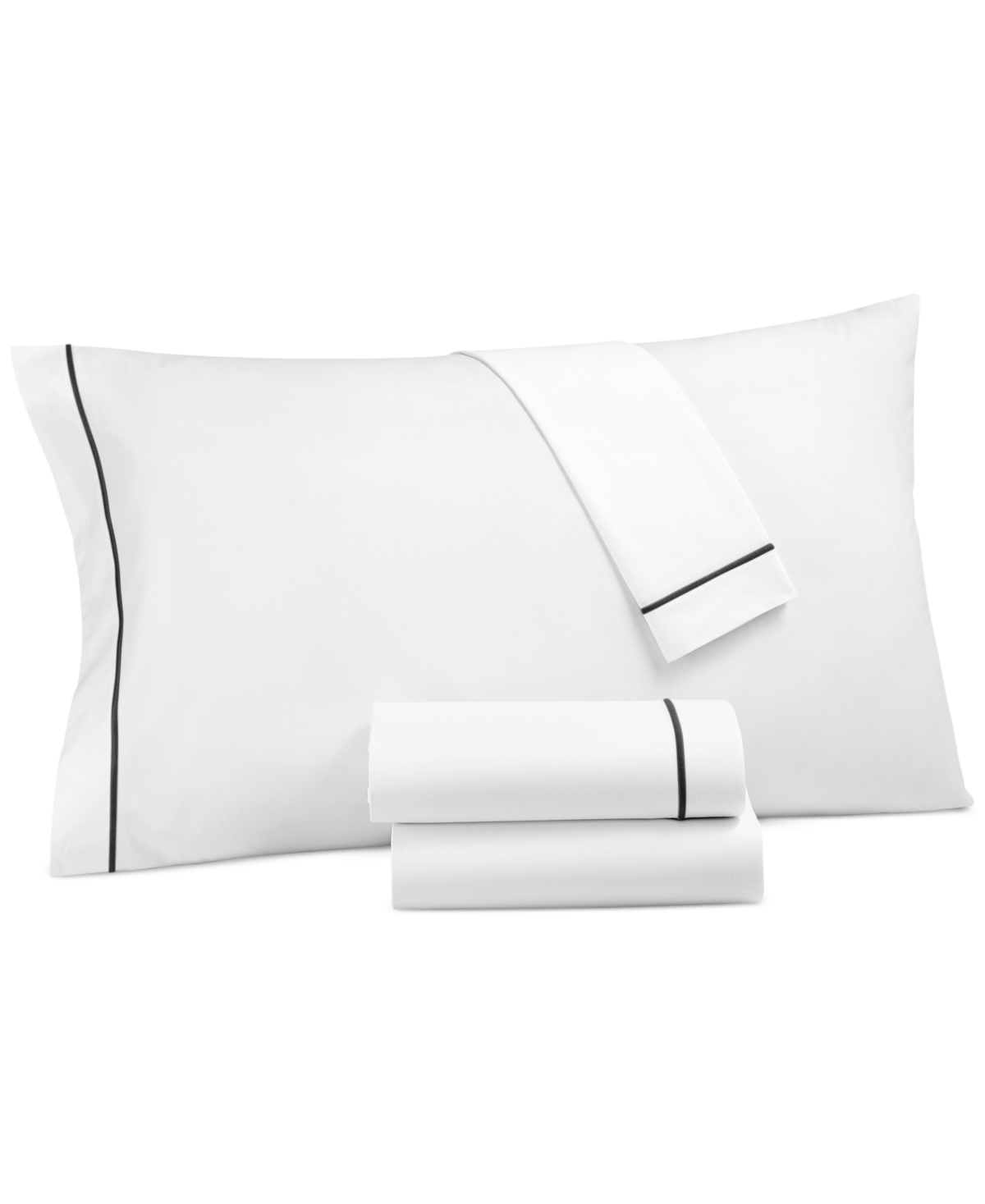 Hotel Collection Italian Percale Cotton 4-pc. Sheet Set, Queen, Created For Macy's In Black