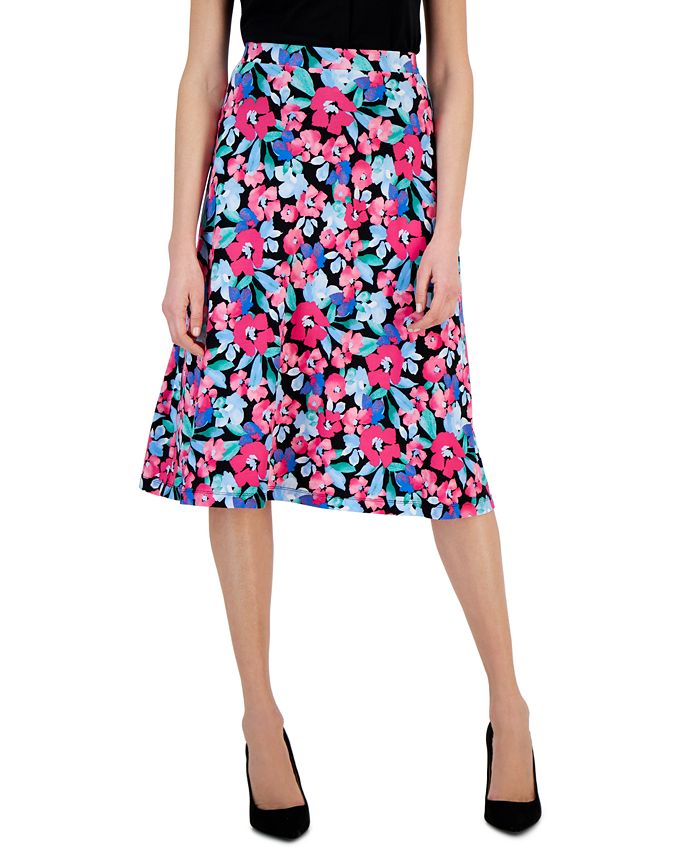 Kasper a shop line midi skirt