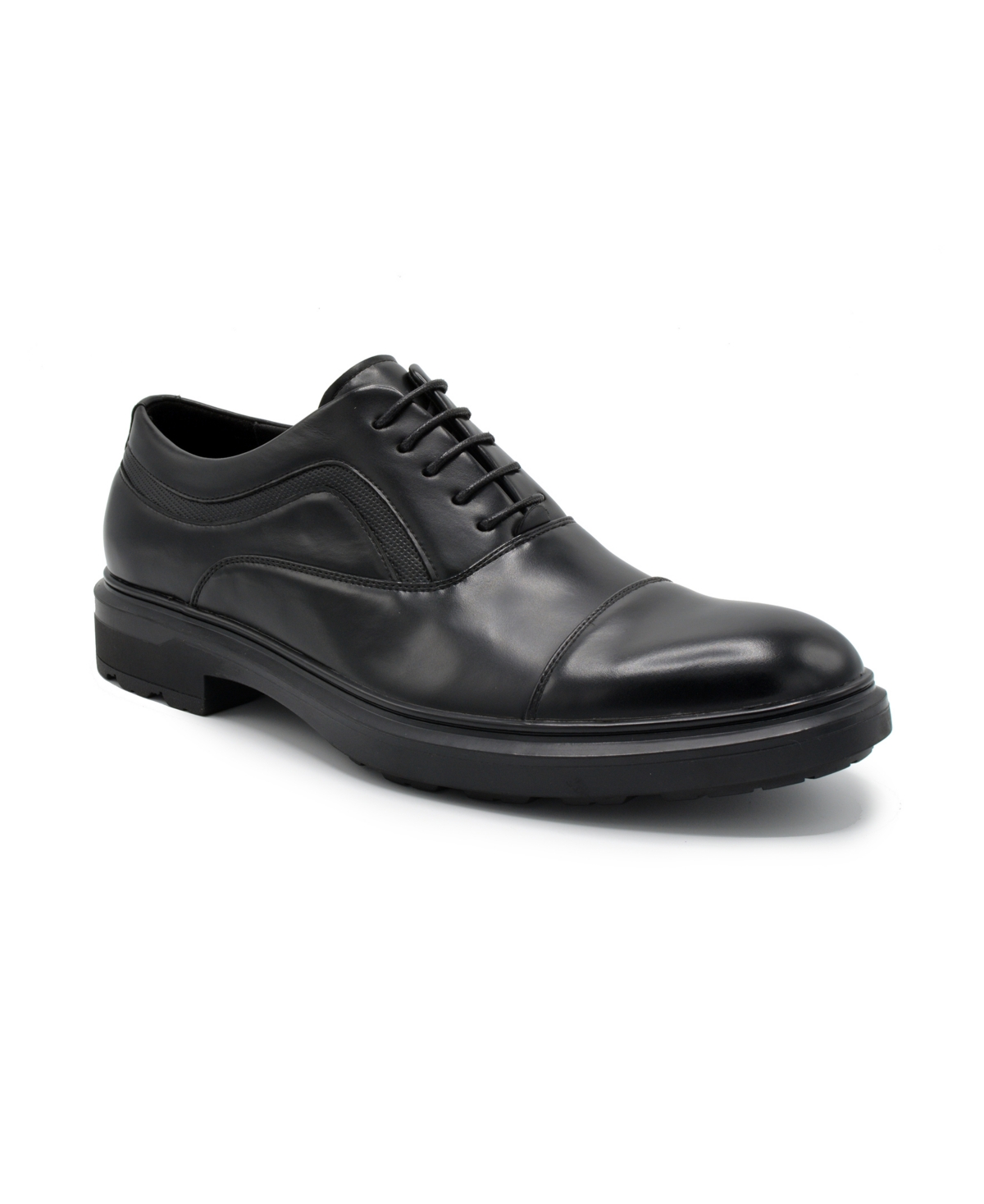 Aston Marc Men's Tuscan Cap Toe Dress Shoes Men's Shoes In Black