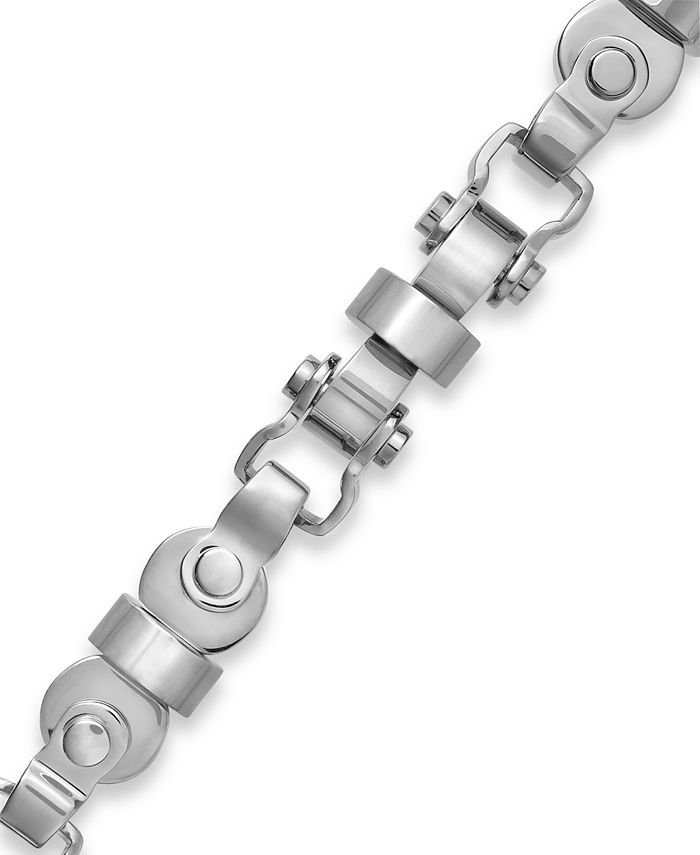 Macy's - Men's Axle Link Bracelet in Stainless Steel
