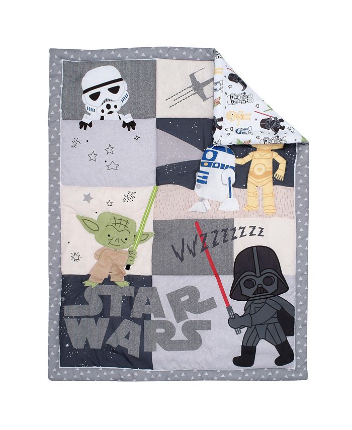 Lambs & Ivy Star Wars Classic 3Piece Baby Crib Bedding Set Yoda