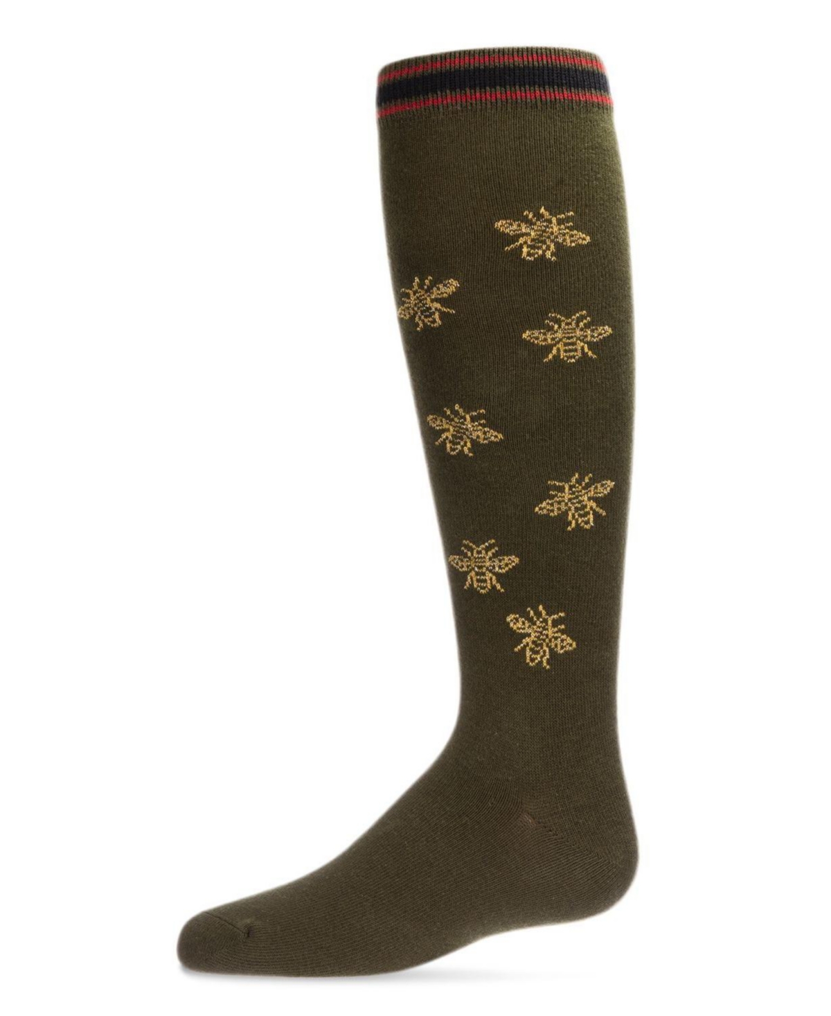 MeMoi Big Girls Striped Bee Cotton Blend Knee High Socks