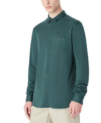 A|X Armani Exchange - Men's Embossed Logo Button-Down Shirt