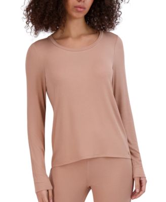 Steve Madden - Women's Ribbed Long-Sleeve Sleep Tee