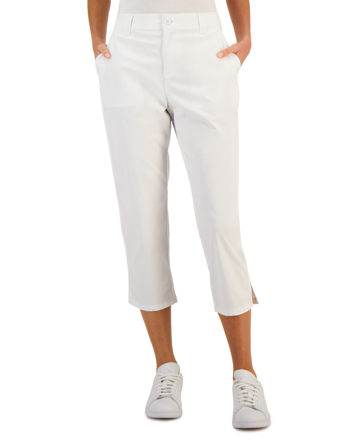 Style & Co Petite Mid-rise Split-hem Capri Pants, Created For Macy's In ...