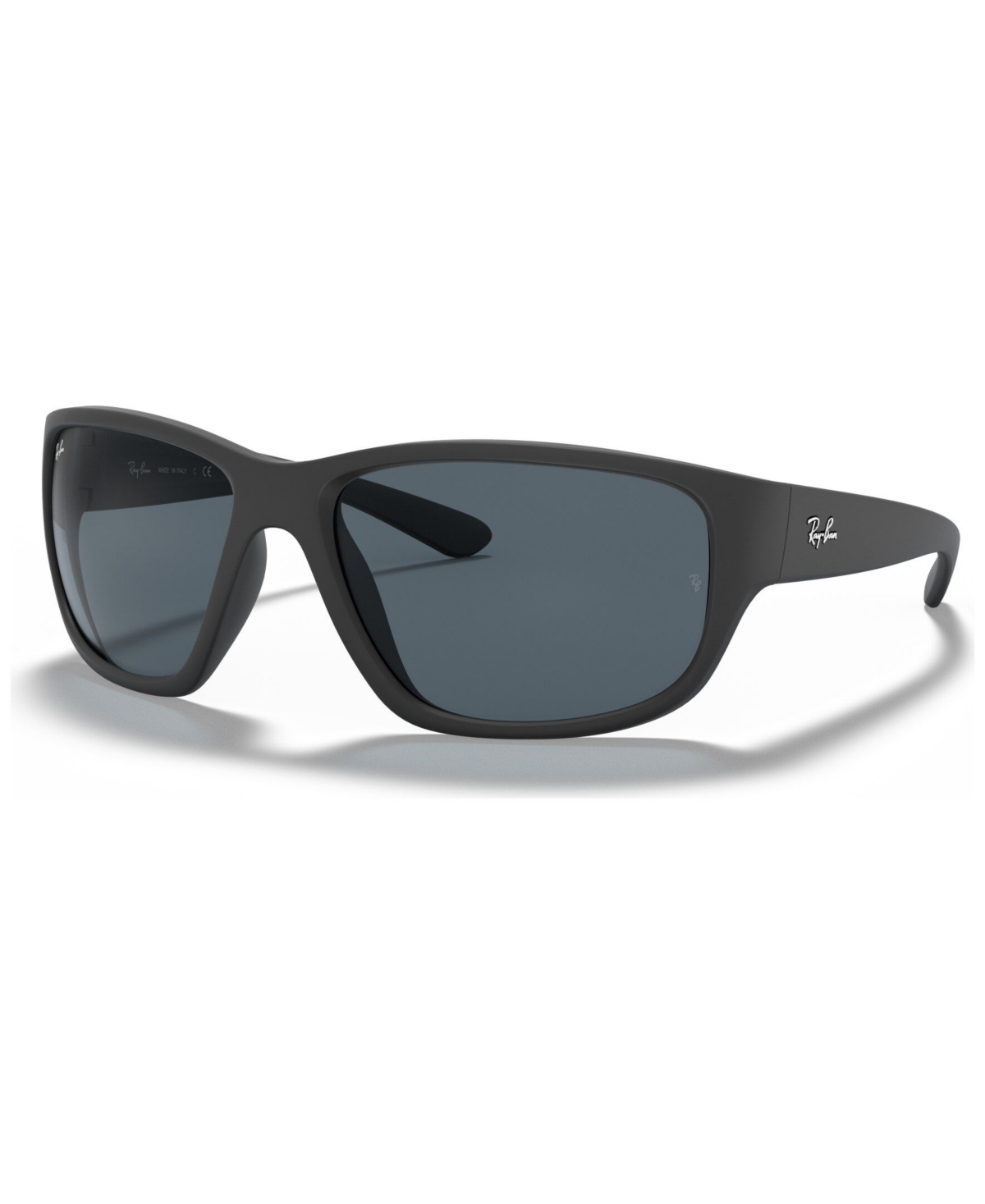 Shop Ray Ban Men's Sunglasses, Rb4300 63 In Matte Black,blue