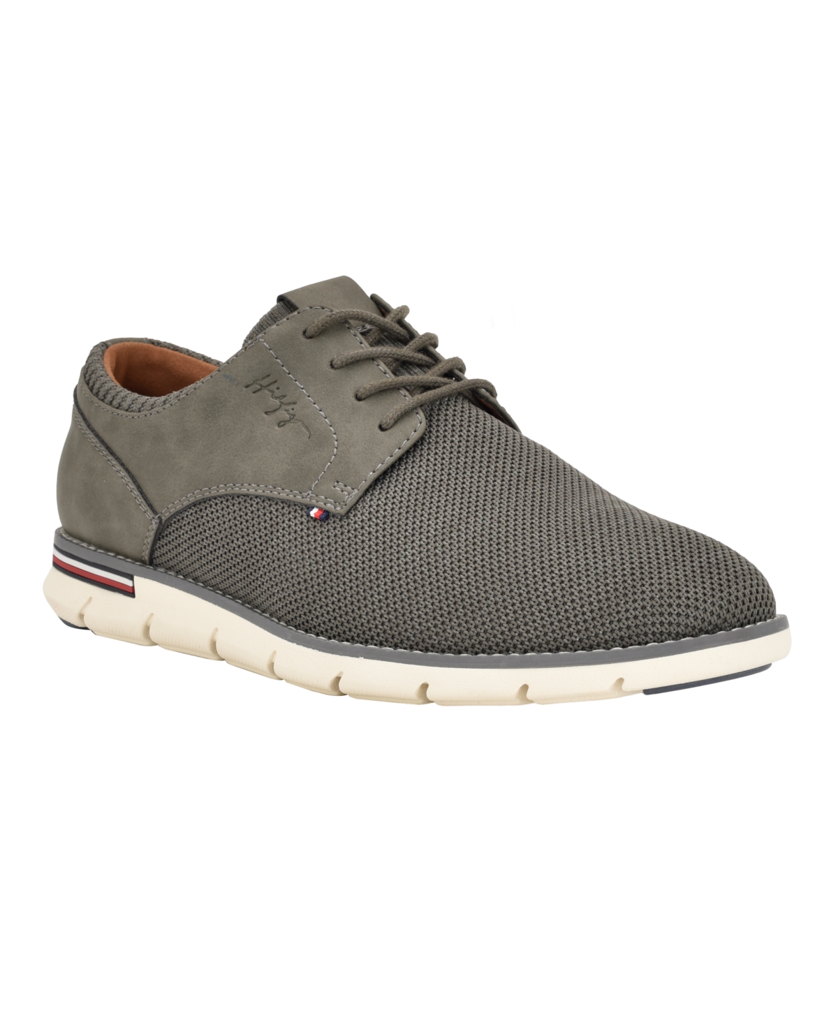 Shop Tommy Hilfiger Men's Winner Casual Lace Up Oxfords In Medium Gray
