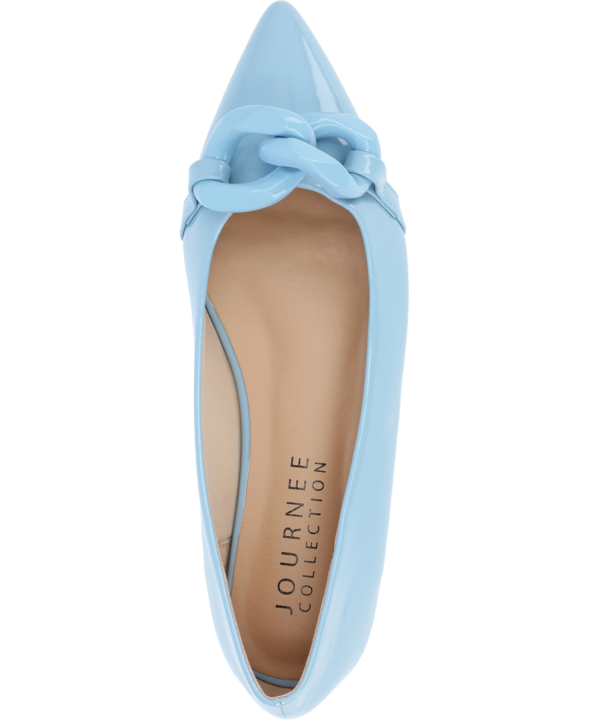 Journee Collection Women's Clareene Chain Pointed Toe Flats