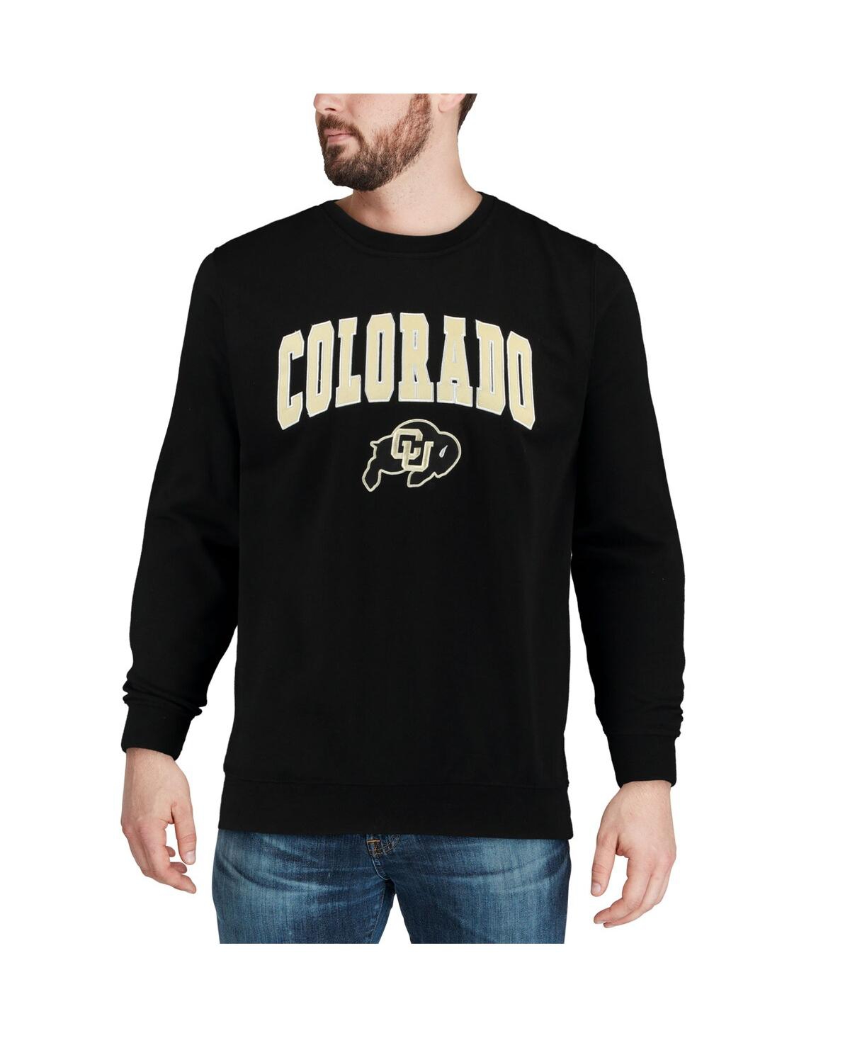 Colosseum Men's Colorado Buffaloes Arch & Logo Crew Neck Sweatshirt In White