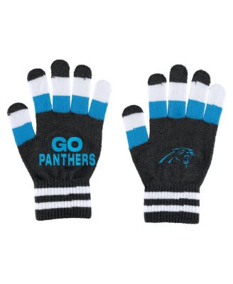 Women's Carolina Panthers Striped Scarf and Gloves Set
