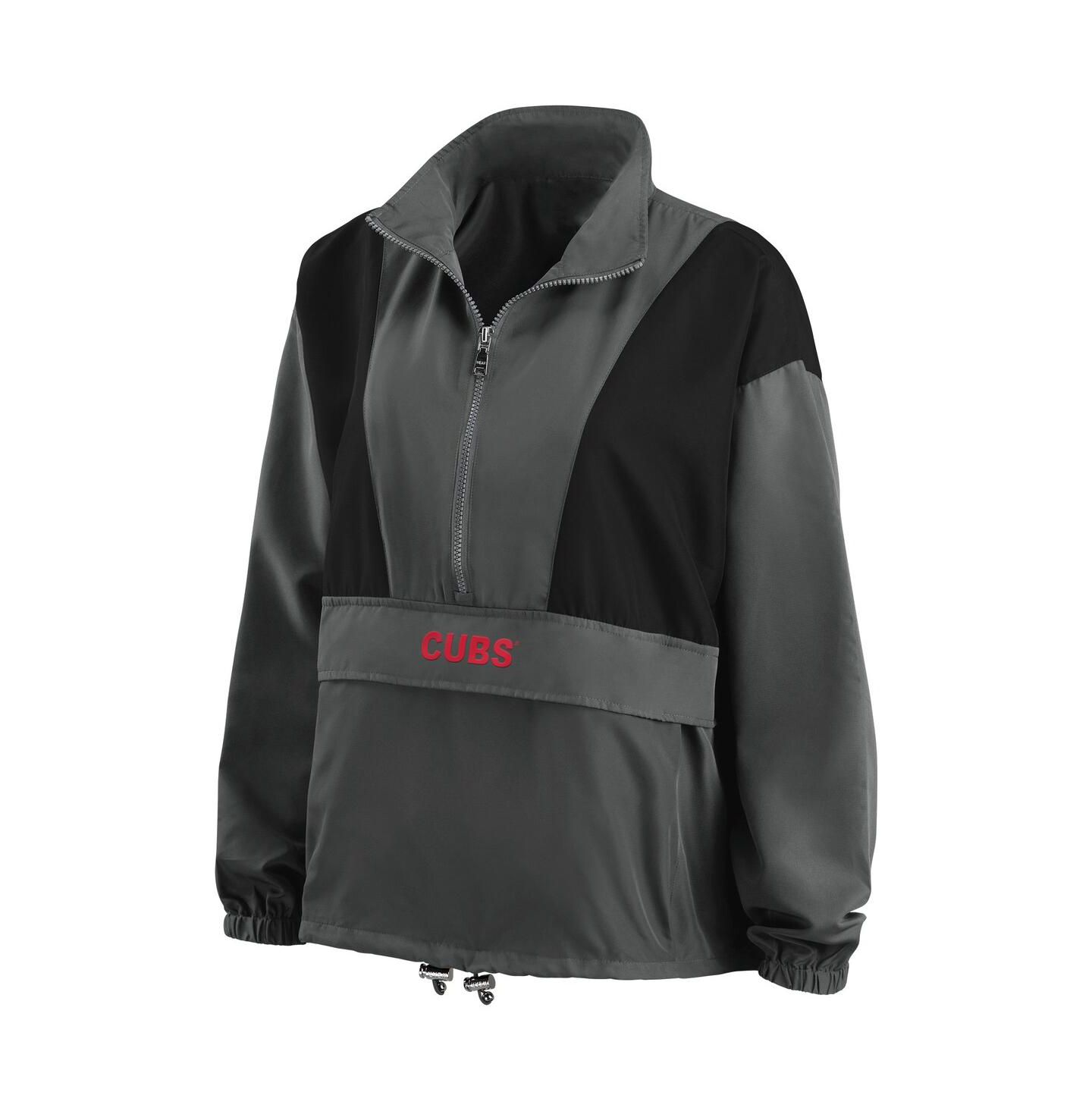 Женская куртка WEAR by Erin Andrews Charcoal Chicago Cubs Packable Half-Zip — фото 3