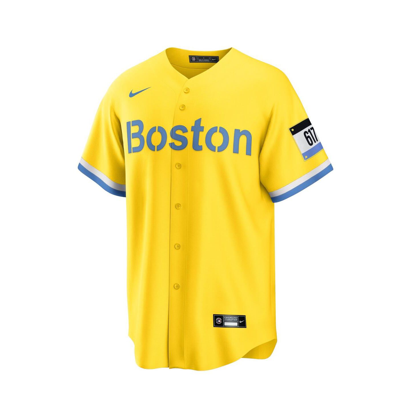 Мужской топ Nike David Ortiz Gold Boston Red Sox Retired Player City Connect Replica Jersey — фото 4