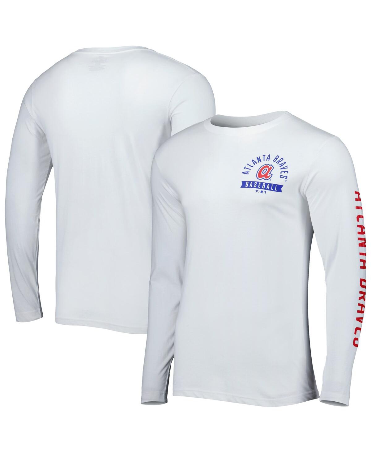 Fanatics Men's  White Philadelphia Phillies Press Box Long Sleeve T-shirt