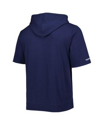 Men's Navy Chicago Bears Washed Short Sleeve Pullover Hoodie