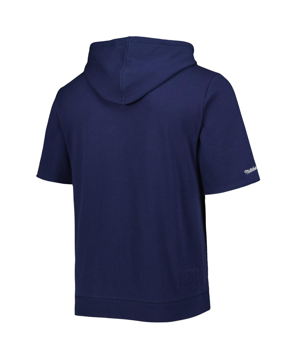 Mitchell & Ness Men's  Navy Chicago Bears Washed Short Sleeve Pullover Hoodie In Navy