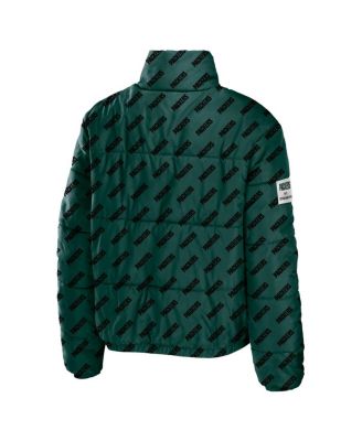 Women's Green Green Bay Packers Puffer Full-Zip Jacket