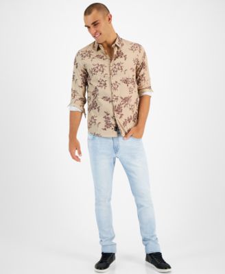 GUESS - Men's Lux Leopard Vines Printed Button-Down Shirt