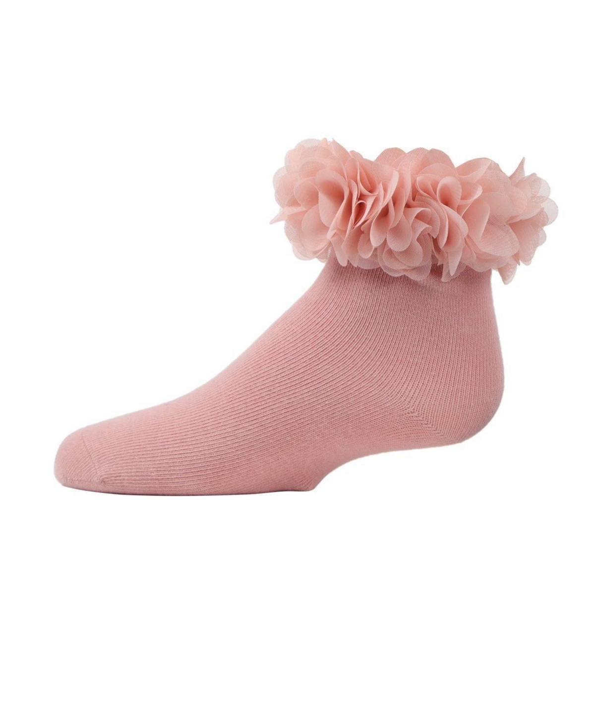 MeMoi Little Girls Floral Halo Cotton Blend Anklet Socks