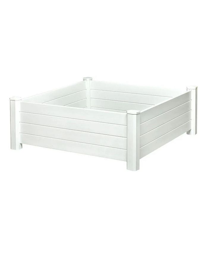 Nuvue Raised Deluxe Garden Bed 48 in. x 48 in. x 15 in. White Macy's