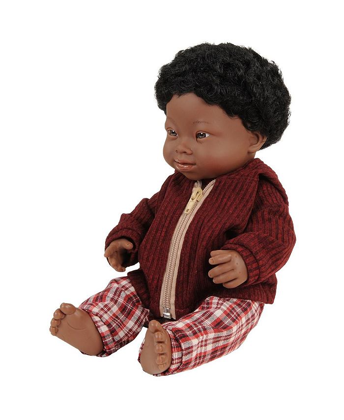 Miniland Muñeca Niño Africano De 15 Con Síndrome De Down  Polybag Hecho En Espana Anatomicamente Correcto Calidad