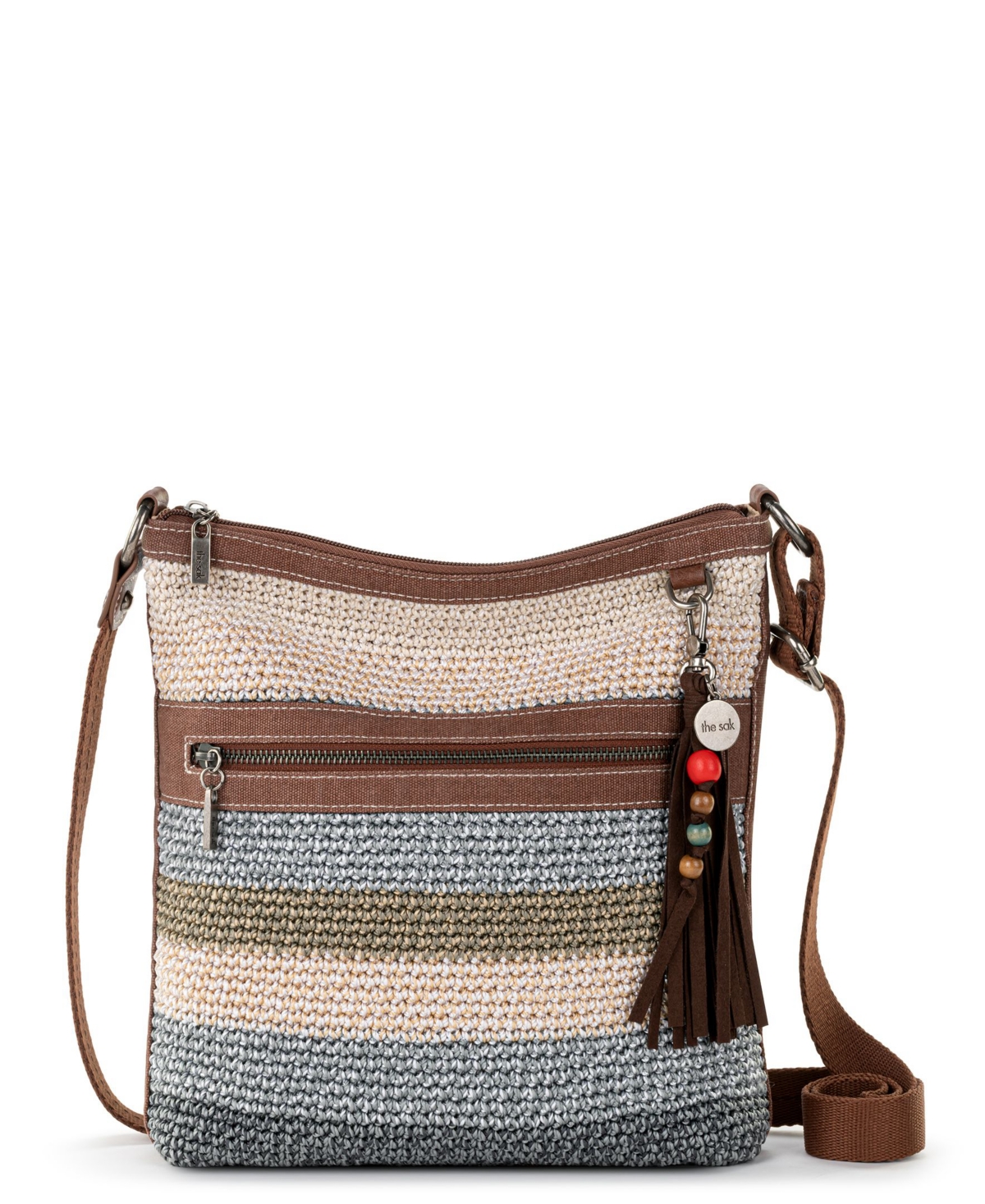 The Sak Women s Lucia Crochet Crossbody In Desert Stripe ModeSens