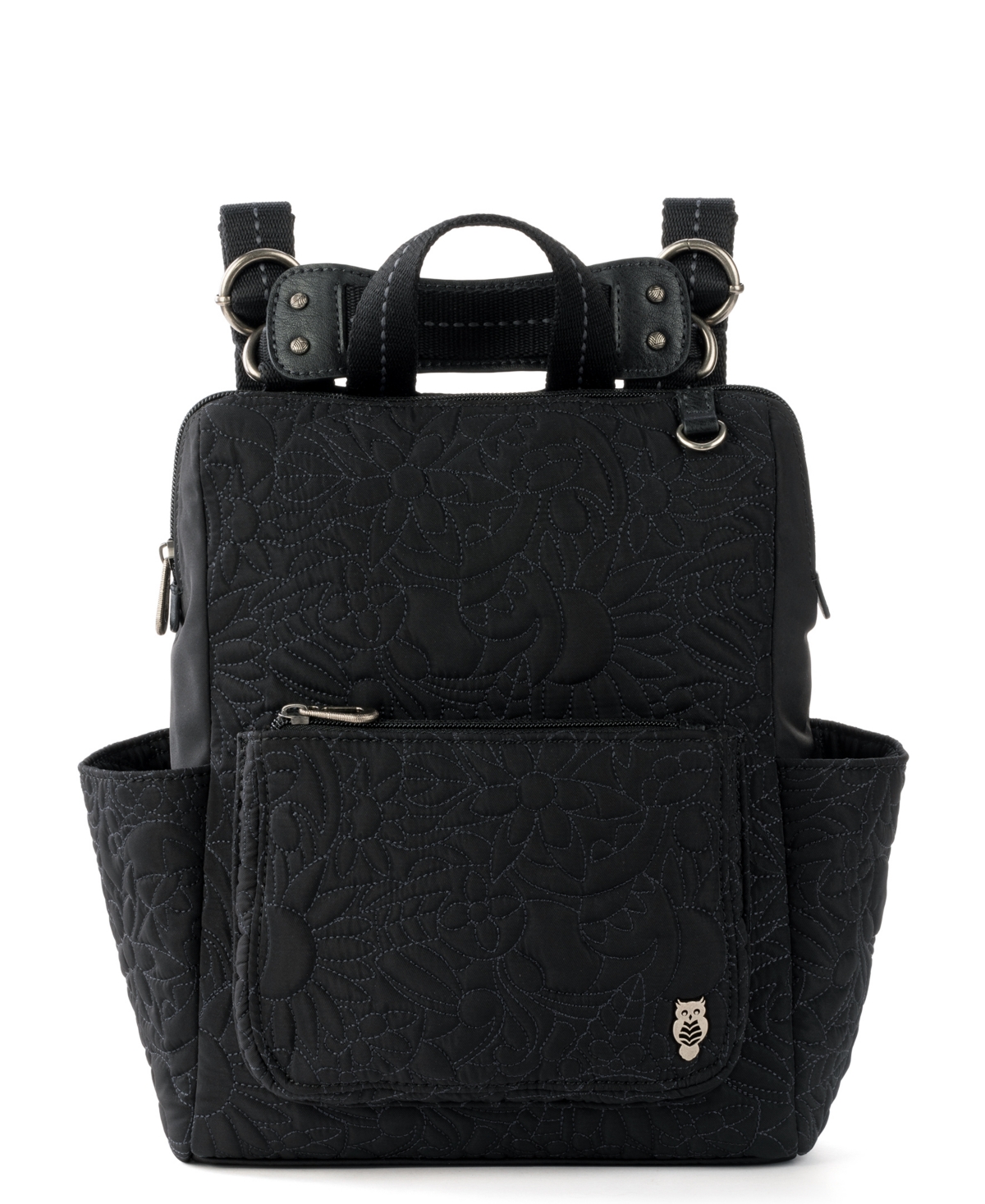 Sakroots Recycled L Loyola Small Convertible Backpack In Black Spirit Desert Quilted