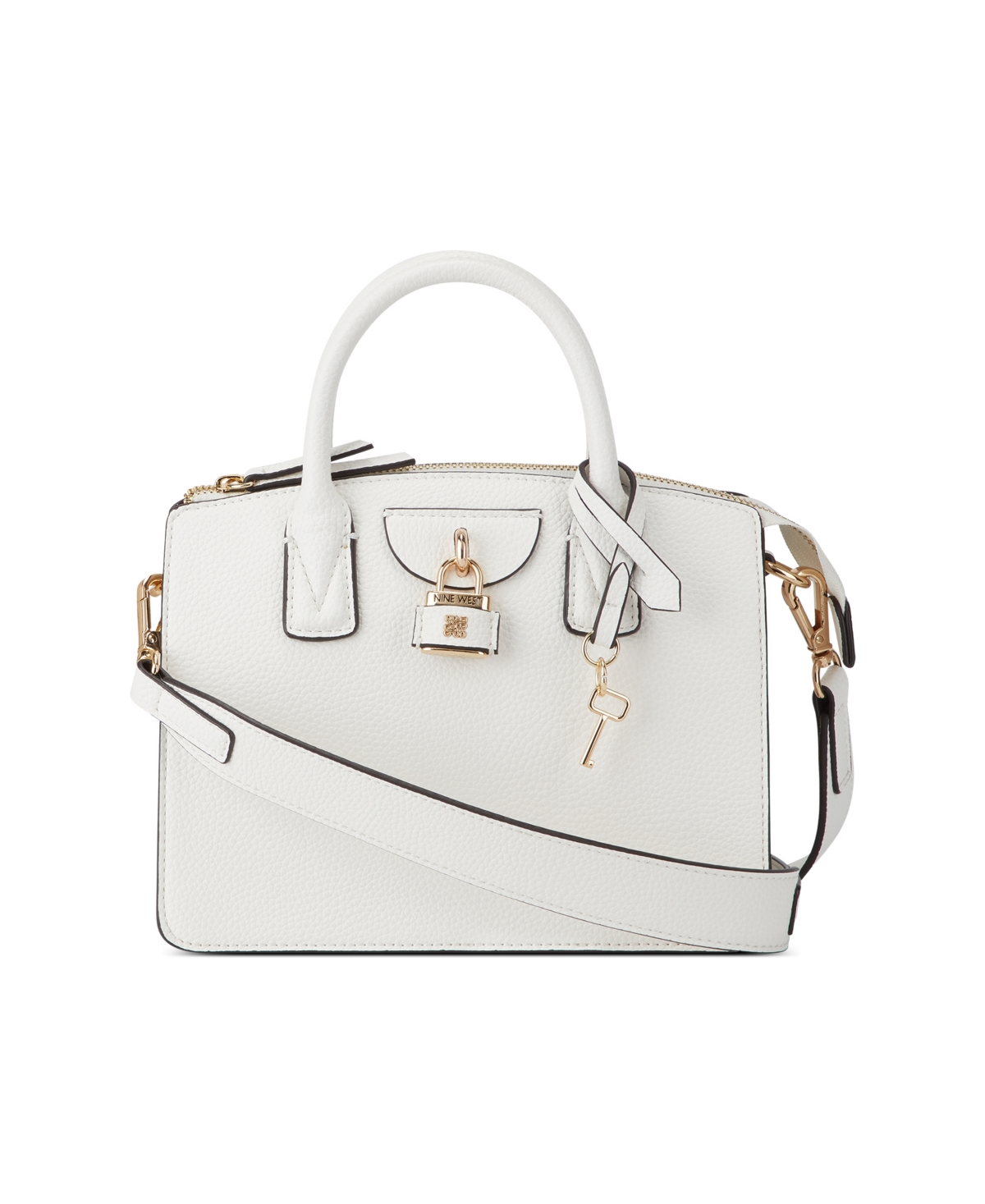 Nine West Women's Shirin Mini Satchel Handbag In White