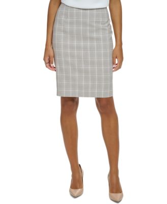 Calvin Klein - Women's Plaid Pencil Skirt