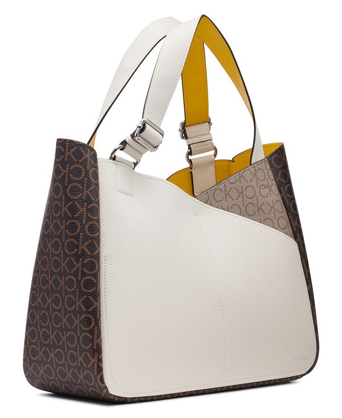 Calvin Klein Zoe Signature Colorblocked Tote with Pouch & Reviews