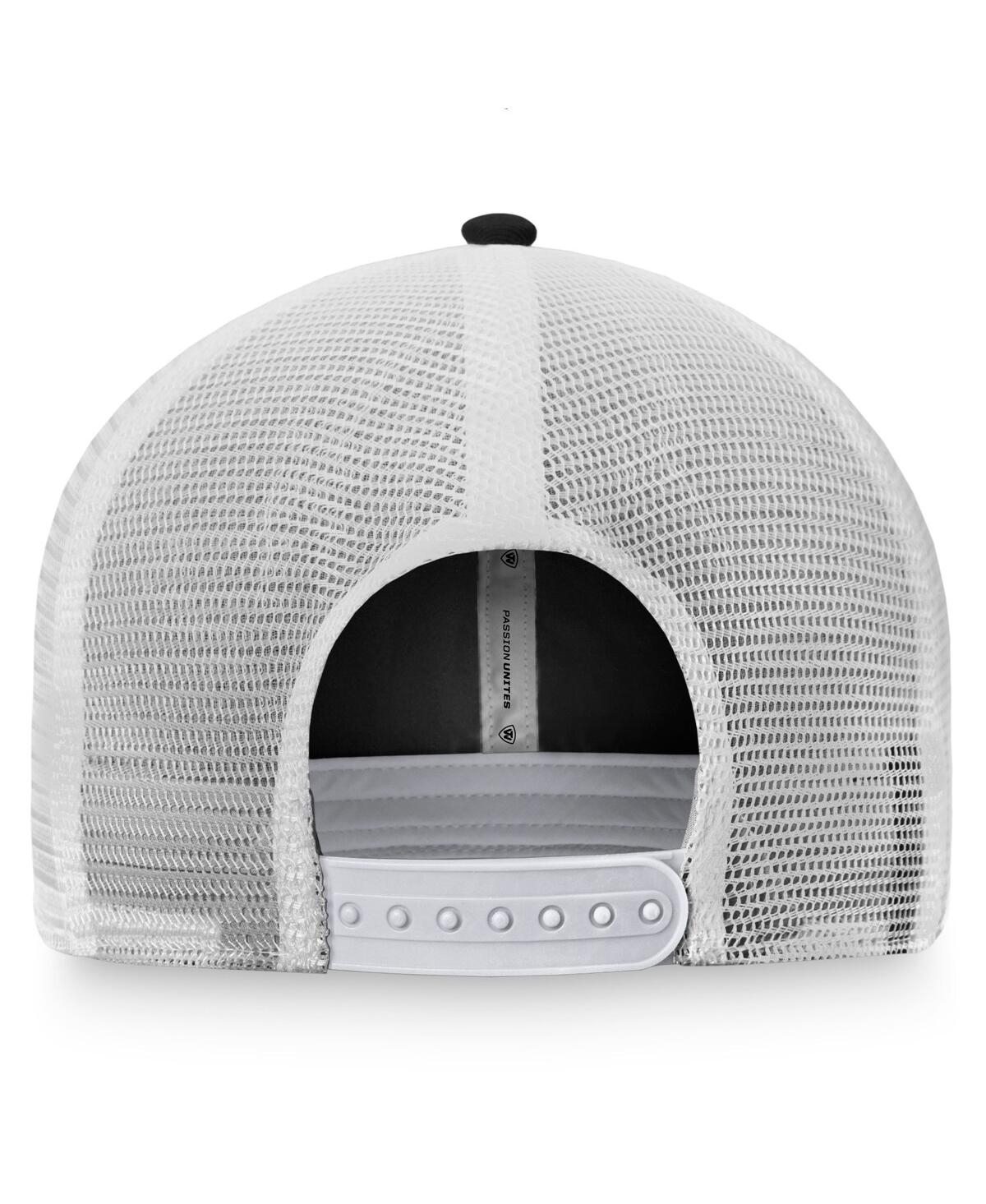 Top Of The World Men's  Black, White Georgetown Hoyas Stockpile Trucker Snapback Hat In Black,white